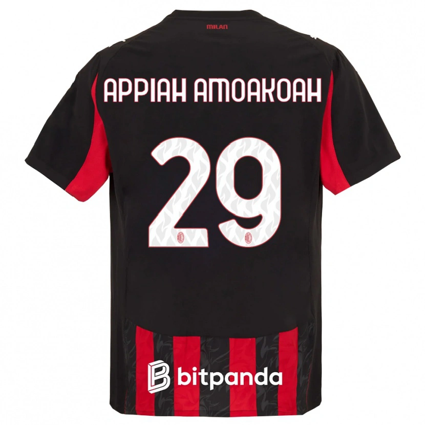 Danxen Børn Karen Appiah Amoakoah #29 Rød Sort Hjemmebane Spillertrøjer 2025/26 Trøje T-Shirt