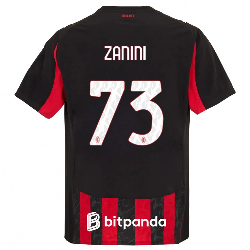 Danxen Børn Paola Zanini #73 Rød Sort Hjemmebane Spillertrøjer 2025/26 Trøje T-Shirt