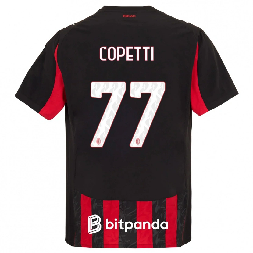 Danxen Børn Matilde Copetti #77 Rød Sort Hjemmebane Spillertrøjer 2025/26 Trøje T-Shirt