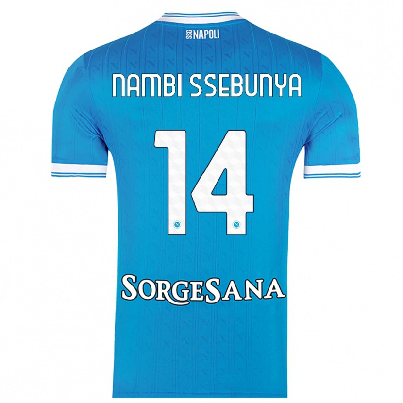 Danxen Børn Violah Nambi Ssebunya #14 Lyseblå Hvid Hjemmebane Spillertrøjer 2025/26 Trøje T-Shirt