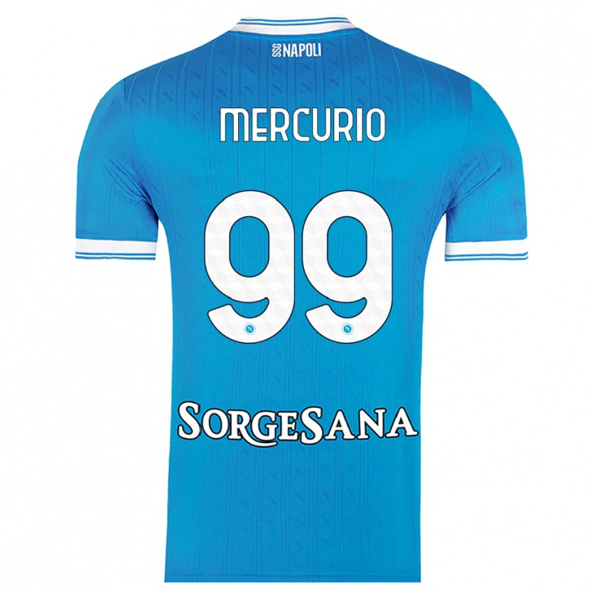 Danxen Børn Giovanni Mercurio #99 Lyseblå Hvid Hjemmebane Spillertrøjer 2025/26 Trøje T-Shirt