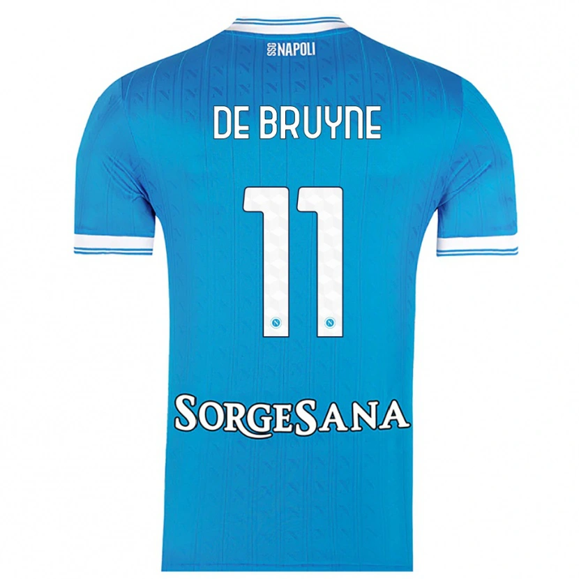 Danxen Børn Kevin De Bruyne #11 Lyseblå Hvid Hjemmebane Spillertrøjer 2025/26 Trøje T-Shirt
