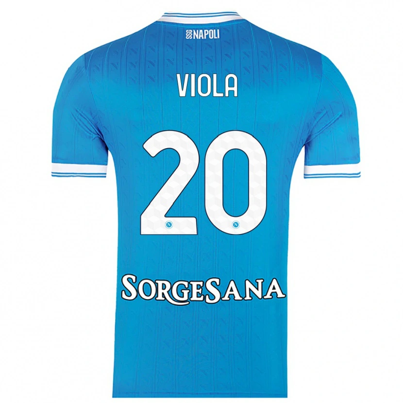 Danxen Børn Nicola Viola #20 Lyseblå Hvid Hjemmebane Spillertrøjer 2025/26 Trøje T-Shirt