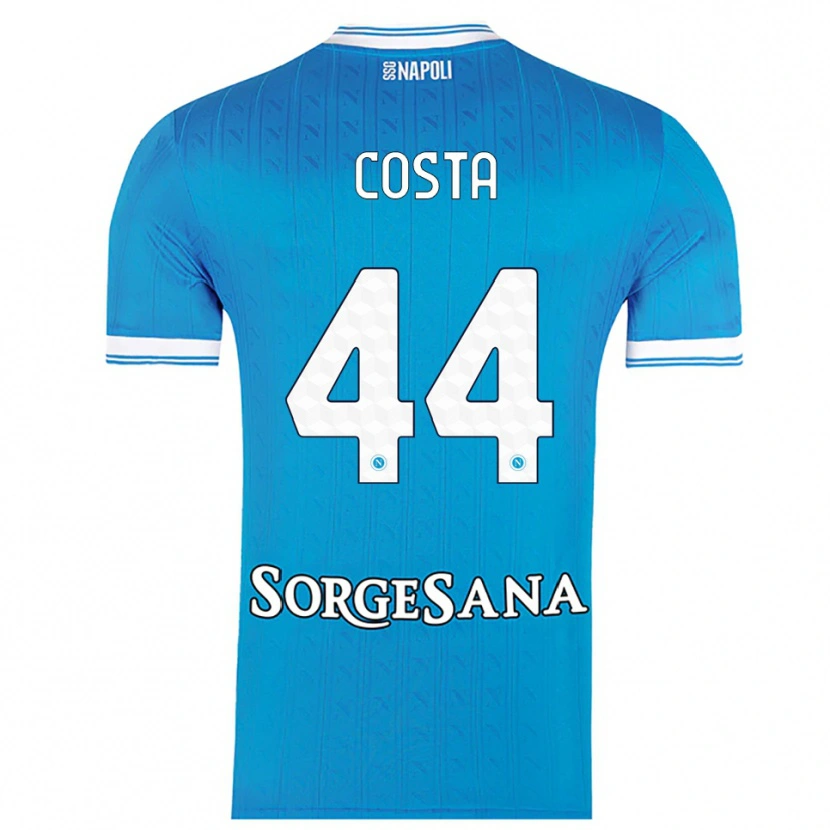 Danxen Børn Filippo Costa #44 Lyseblå Hvid Hjemmebane Spillertrøjer 2025/26 Trøje T-Shirt