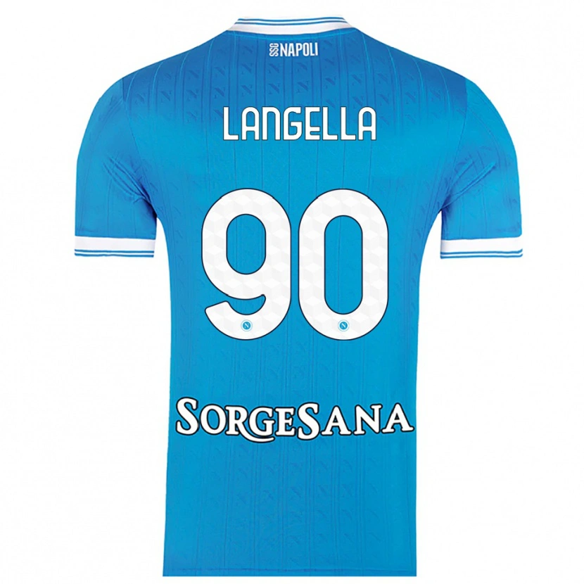Danxen Børn Gabriella Langella #90 Lyseblå Hvid Hjemmebane Spillertrøjer 2025/26 Trøje T-Shirt