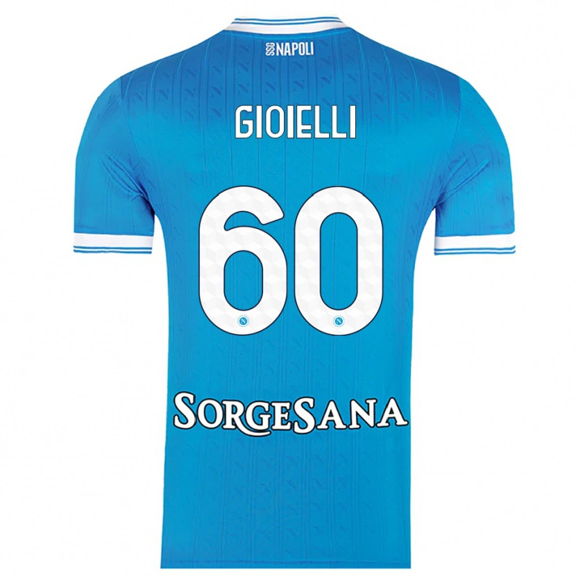 Danxen Børn Francesco Gioielli #60 Lyseblå Hvid Hjemmebane Spillertrøjer 2025/26 Trøje T-Shirt