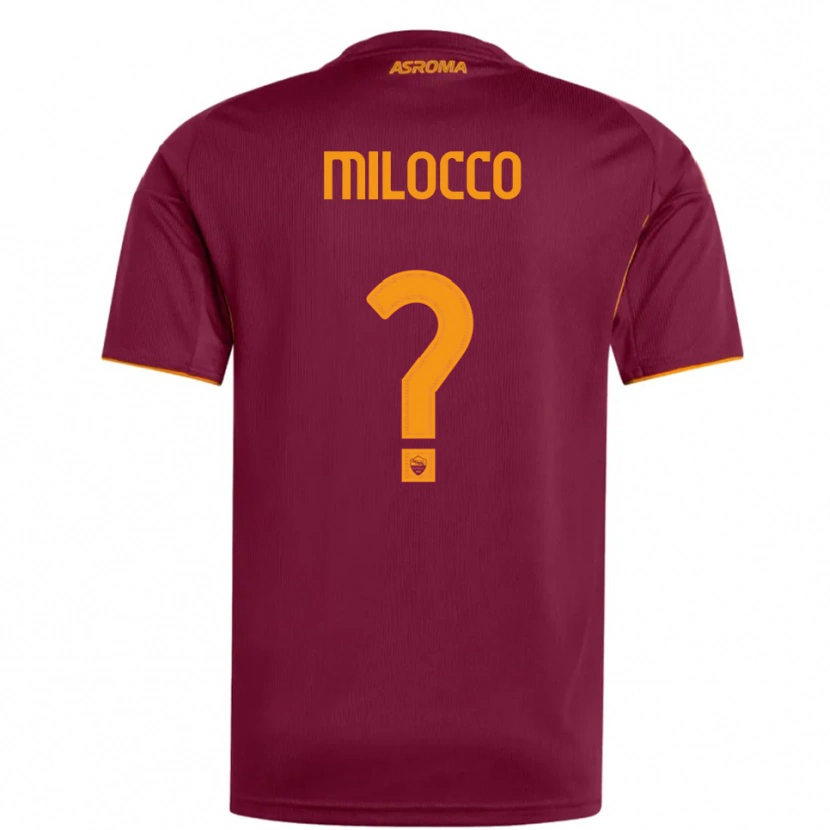 Danxen Børn Matias Milocco #0 Burgunder Orange Hjemmebane Spillertrøjer 2025/26 Trøje T-Shirt