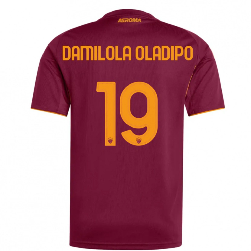 Danxen Børn Shukurat Damilola Oladipo #19 Burgunder Orange Hjemmebane Spillertrøjer 2025/26 Trøje T-Shirt