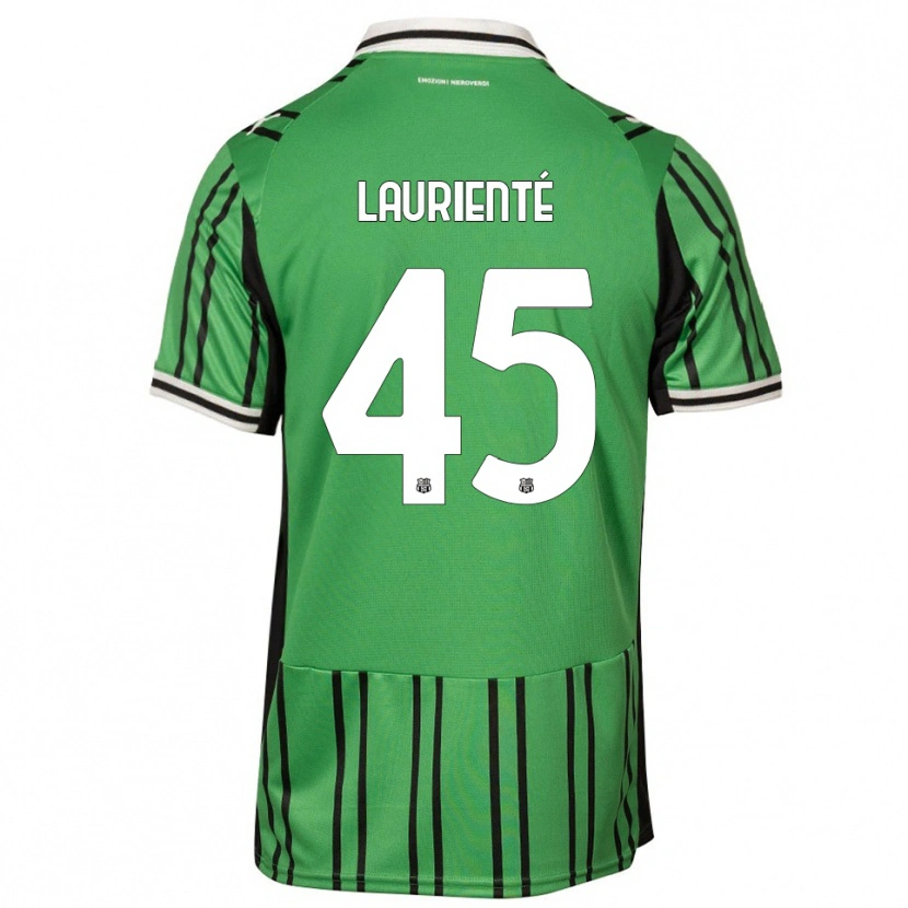 Danxen Børn Armand Laurienté #45 Grøn Sort Hjemmebane Spillertrøjer 2025/26 Trøje T-Shirt