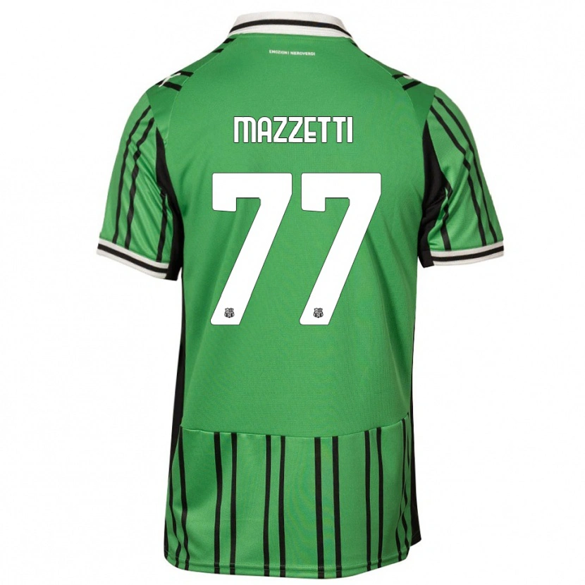 Danxen Børn Riccardo Mazzetti #77 Grøn Sort Hjemmebane Spillertrøjer 2025/26 Trøje T-Shirt