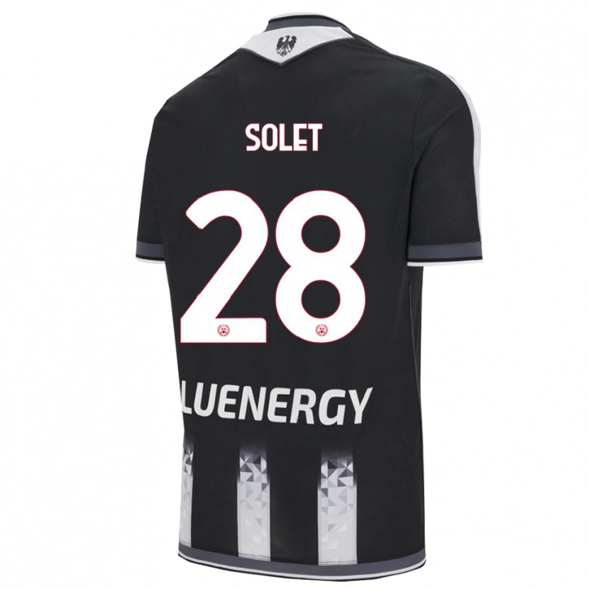 Danxen Børn Oumar Solet #28 Sort Hvid Hjemmebane Spillertrøjer 2025/26 Trøje T-Shirt