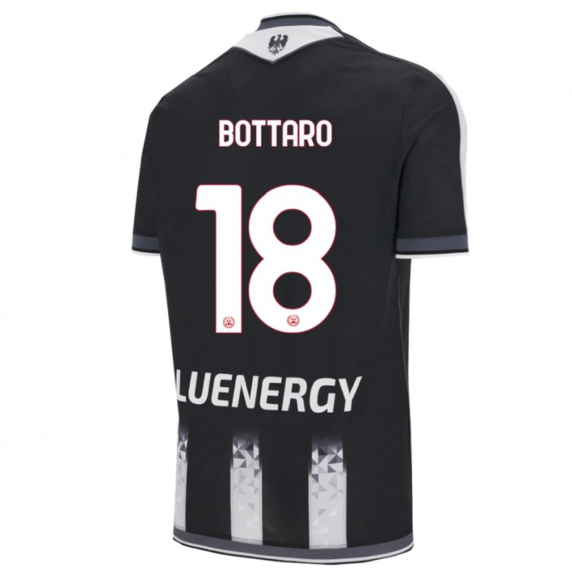 Danxen Børn Leonardo Bottaro #18 Sort Hvid Hjemmebane Spillertrøjer 2025/26 Trøje T-Shirt