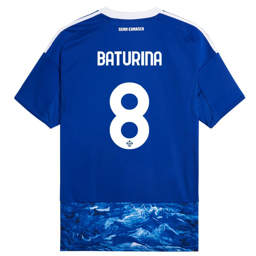 Danxen Børn Martin Baturina #8 Blå Hvid Hjemmebane Spillertrøjer 2025/26 Trøje T-Shirt