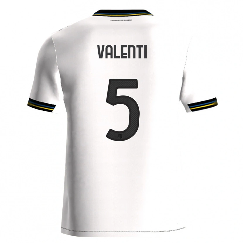 Danxen Børn Lautaro Valenti #5 Hvid Sort Hjemmebane Spillertrøjer 2025/26 Trøje T-Shirt