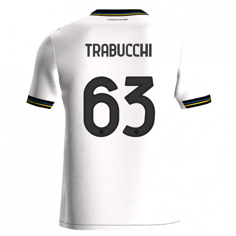 Danxen Børn Nicolas Trabucchi #63 Hvid Sort Hjemmebane Spillertrøjer 2025/26 Trøje T-Shirt