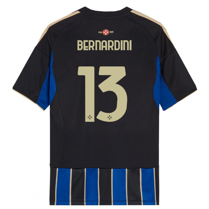 Danxen Børn Andrea Bernardini #13 Sort Blå Hjemmebane Spillertrøjer 2025/26 Trøje T-Shirt