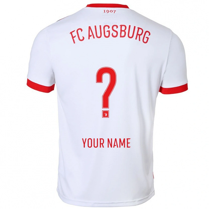 Danxen Børn Dit Navn #0 Hvid Rød Hjemmebane Spillertrøjer 2025/26 Trøje T-Shirt