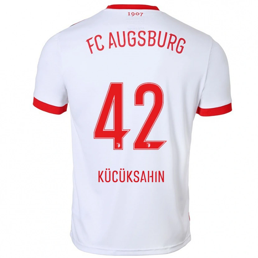 Danxen Børn Mahmut Kücüksahin #42 Hvid Rød Hjemmebane Spillertrøjer 2025/26 Trøje T-Shirt