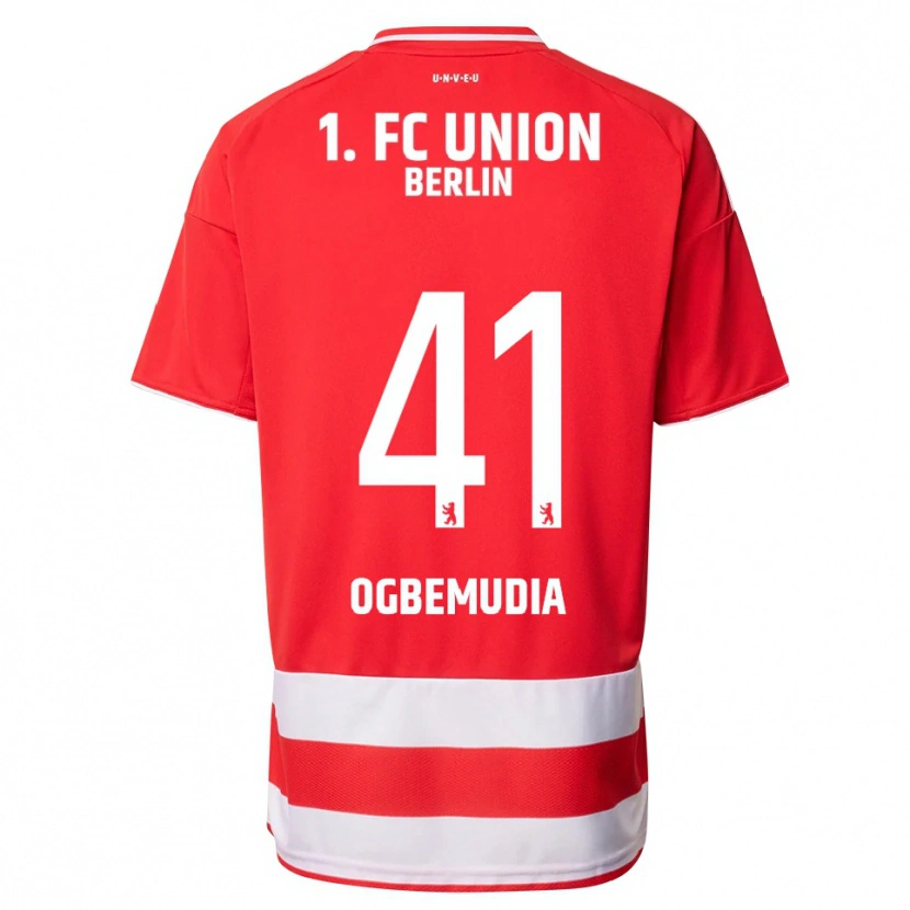 Danxen Børn Oluwaseun Ogbemudia #41 Rød Hvid Hjemmebane Spillertrøjer 2025/26 Trøje T-Shirt