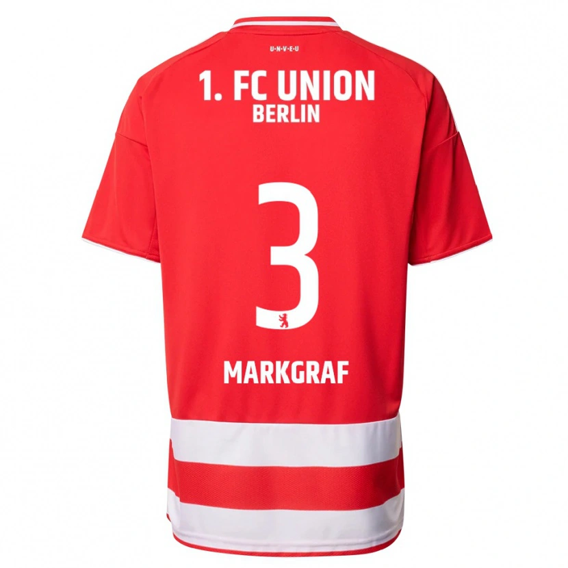 Danxen Børn Andrik Markgraf #3 Rød Hvid Hjemmebane Spillertrøjer 2025/26 Trøje T-Shirt