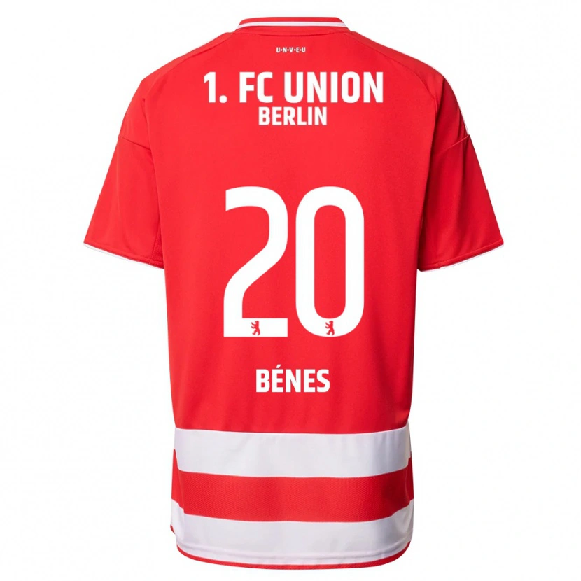 Danxen Børn László Bénes #20 Rød Hvid Hjemmebane Spillertrøjer 2025/26 Trøje T-Shirt