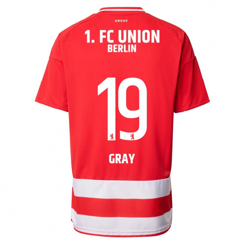 Danxen Børn Mekhi Gray #19 Rød Hvid Hjemmebane Spillertrøjer 2025/26 Trøje T-Shirt
