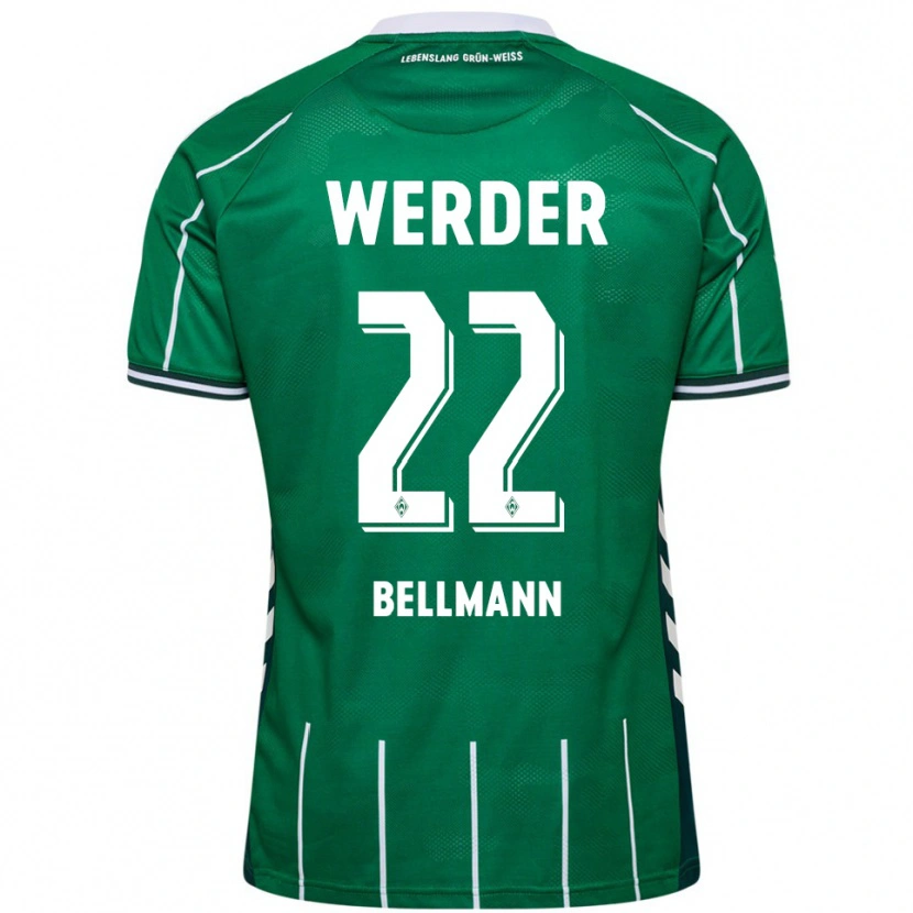 Danxen Børn Paul Bellmann #22 Grøn Hvid Hjemmebane Spillertrøjer 2025/26 Trøje T-Shirt