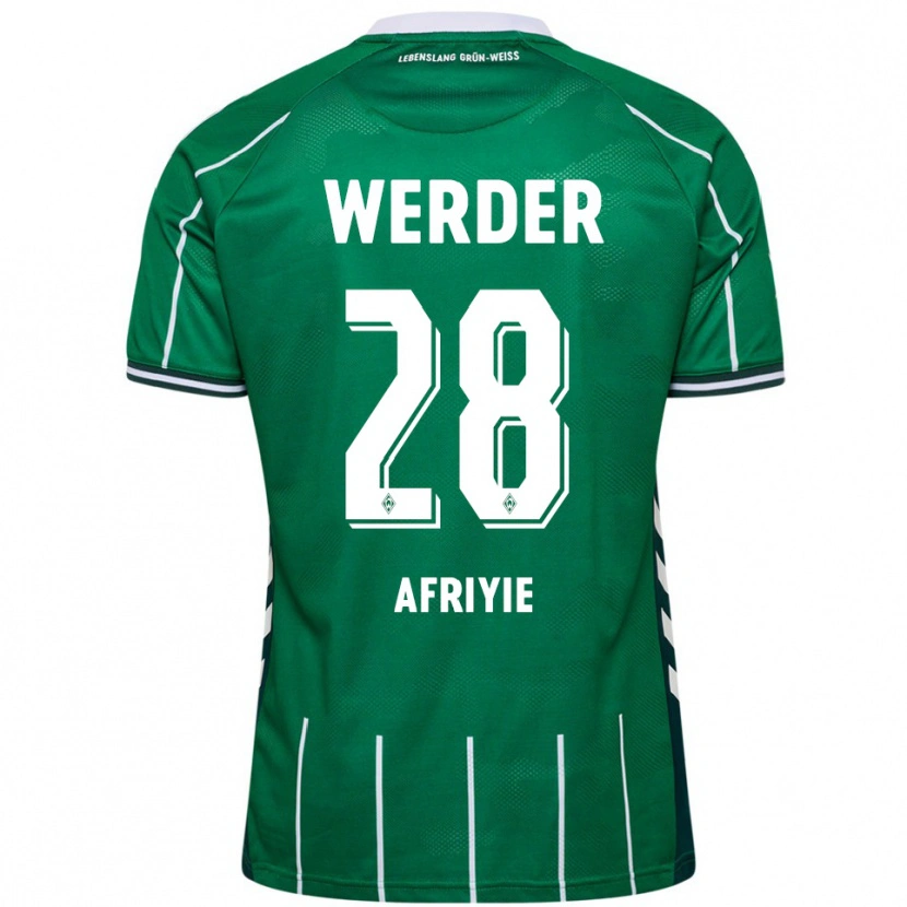 Danxen Børn Neal Afriyie #28 Grøn Hvid Hjemmebane Spillertrøjer 2025/26 Trøje T-Shirt