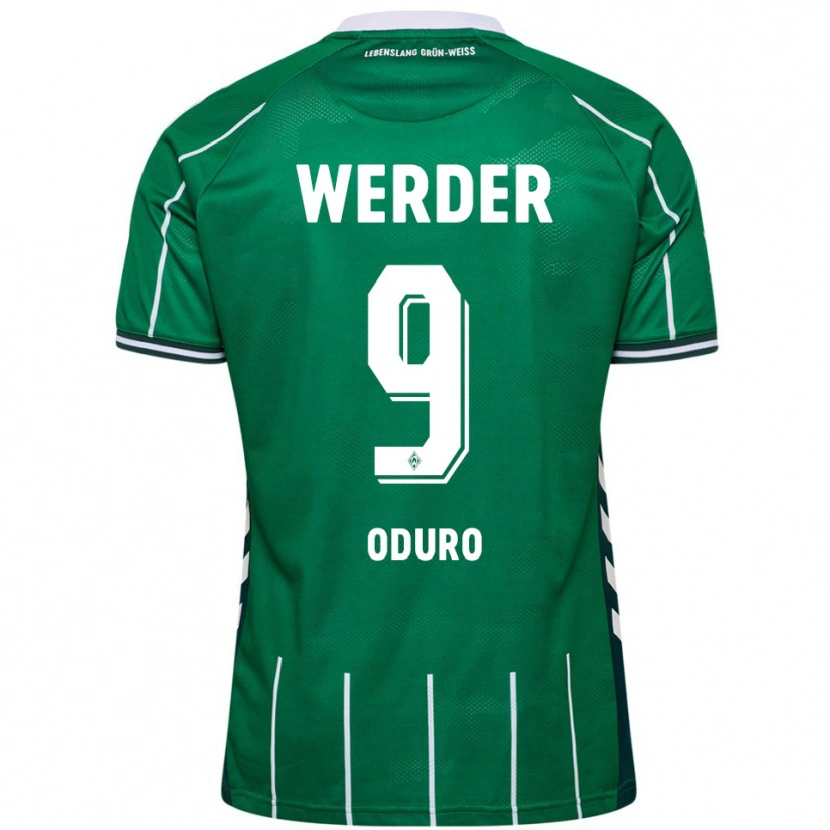 Danxen Børn Ricardo Oduro #9 Grøn Hvid Hjemmebane Spillertrøjer 2025/26 Trøje T-Shirt