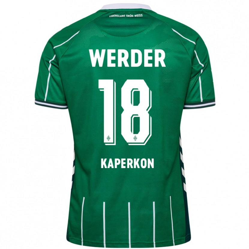 Danxen Børn Tom Kaperkon #18 Grøn Hvid Hjemmebane Spillertrøjer 2025/26 Trøje T-Shirt