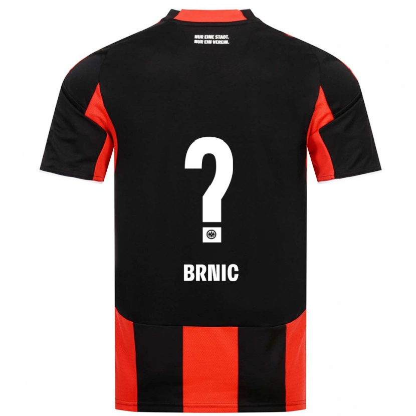 Danxen Børn Luka Brnic #0 Sort Rød Hjemmebane Spillertrøjer 2025/26 Trøje T-Shirt