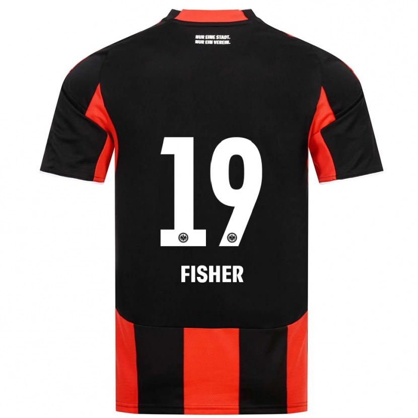 Danxen Børn Ben-Luca Fisher #19 Sort Rød Hjemmebane Spillertrøjer 2025/26 Trøje T-Shirt