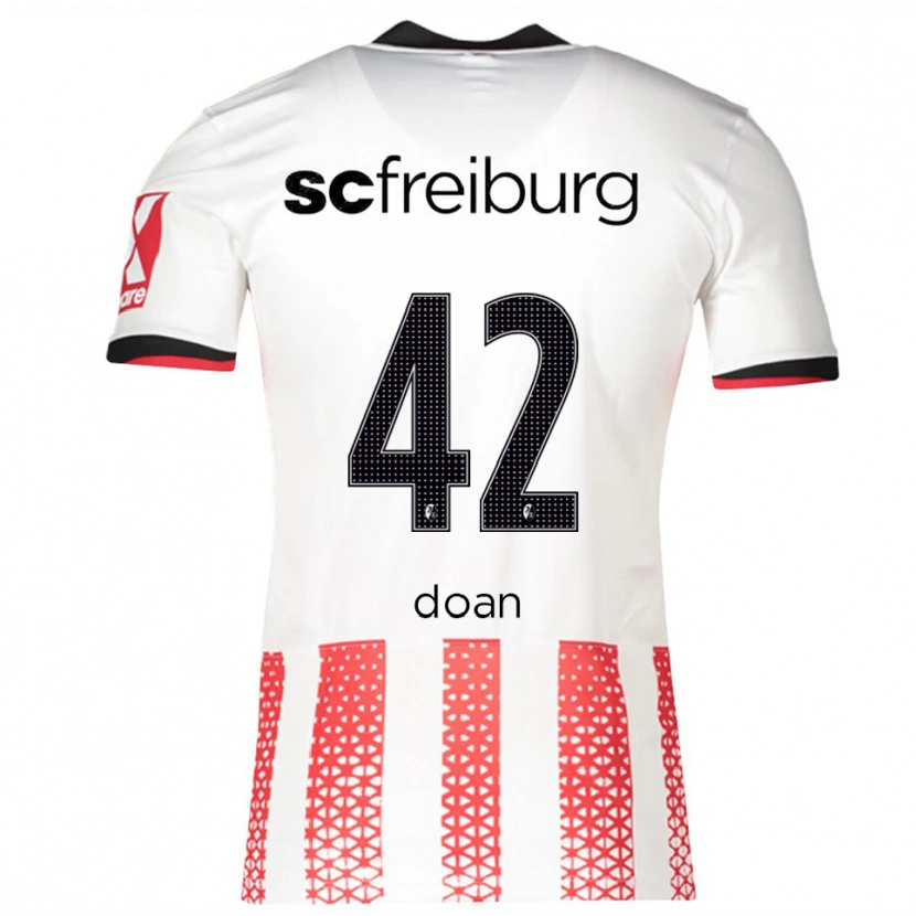 Danxen Børn Ritsu Doan #42 Hvid Rød Hjemmebane Spillertrøjer 2025/26 Trøje T-Shirt