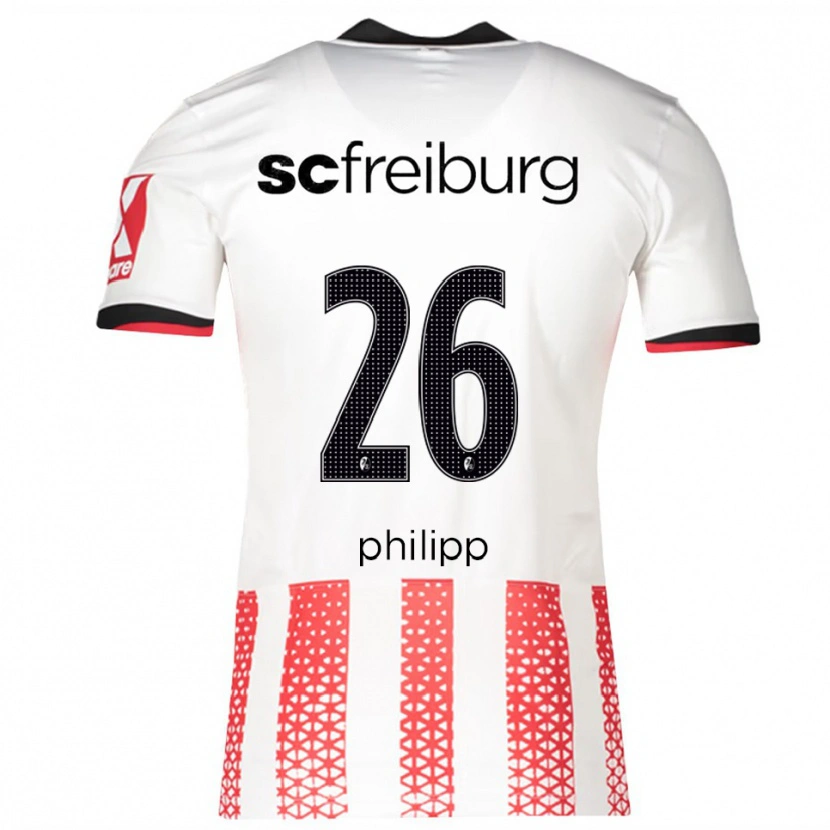 Danxen Børn Maximilian Philipp #26 Hvid Rød Hjemmebane Spillertrøjer 2025/26 Trøje T-Shirt