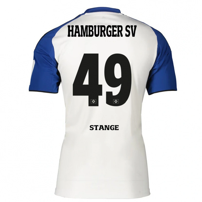 Danxen Børn Otto Stange #49 Hvid Blå Hjemmebane Spillertrøjer 2025/26 Trøje T-Shirt
