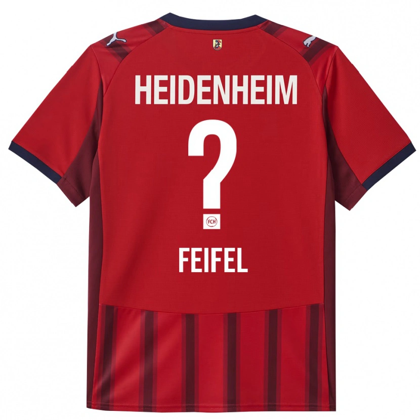 Danxen Børn Tom Feifel #0 Rød Navy Hjemmebane Spillertrøjer 2025/26 Trøje T-Shirt