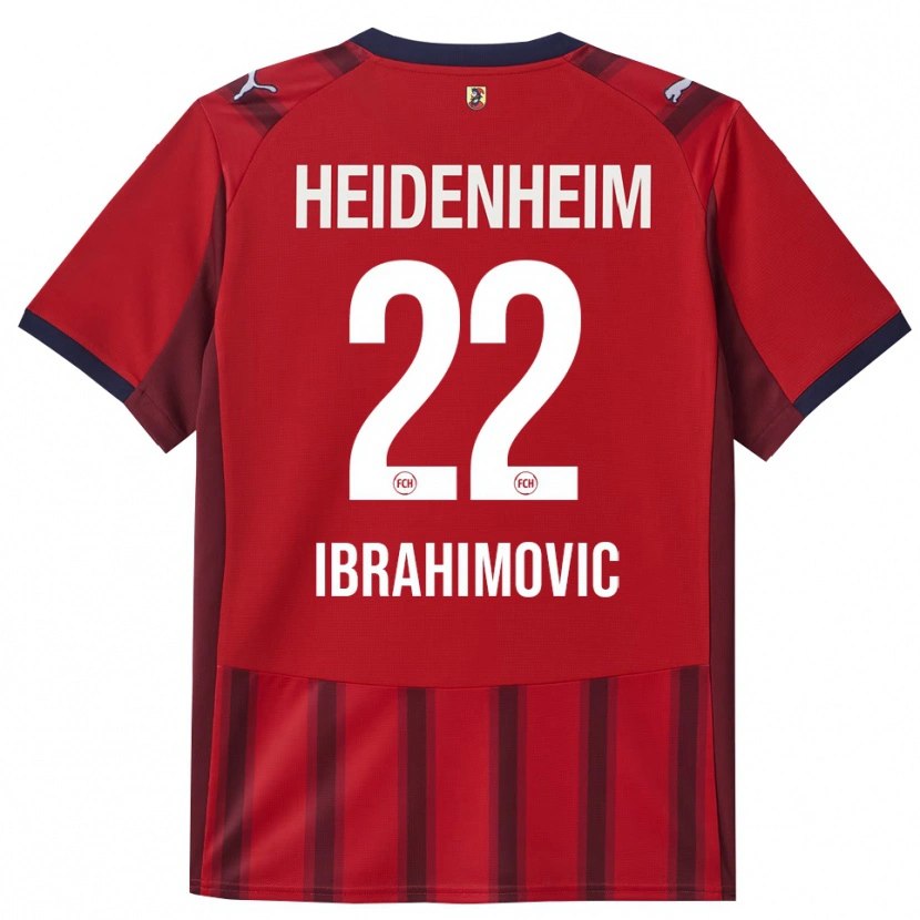 Danxen Børn Arijon Ibrahimovic #22 Rød Navy Hjemmebane Spillertrøjer 2025/26 Trøje T-Shirt