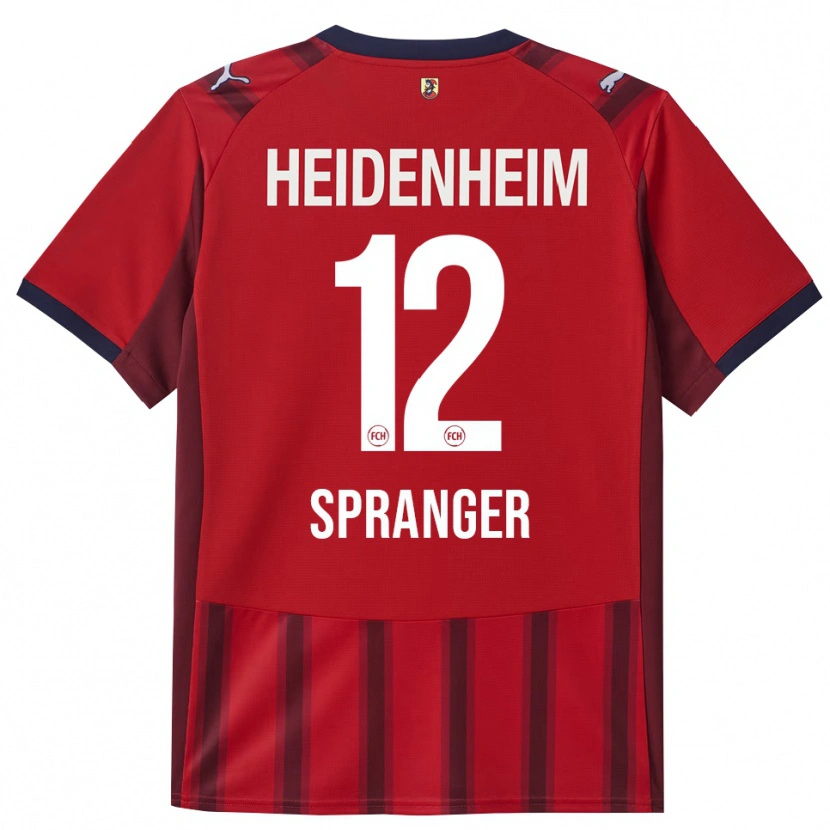Danxen Børn Luke Spranger #12 Rød Navy Hjemmebane Spillertrøjer 2025/26 Trøje T-Shirt