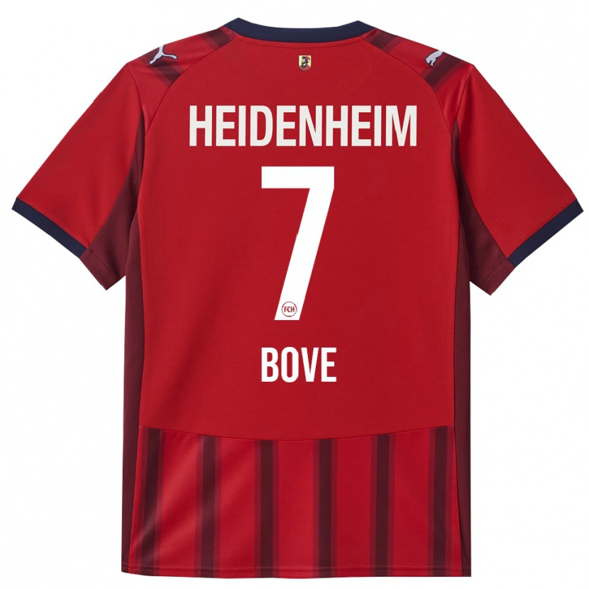 Danxen Børn Nevio Bove #7 Rød Navy Hjemmebane Spillertrøjer 2025/26 Trøje T-Shirt