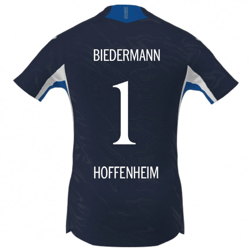 Danxen Børn Nico Biedermann #1 Navy Hvid Hjemmebane Spillertrøjer 2025/26 Trøje T-Shirt