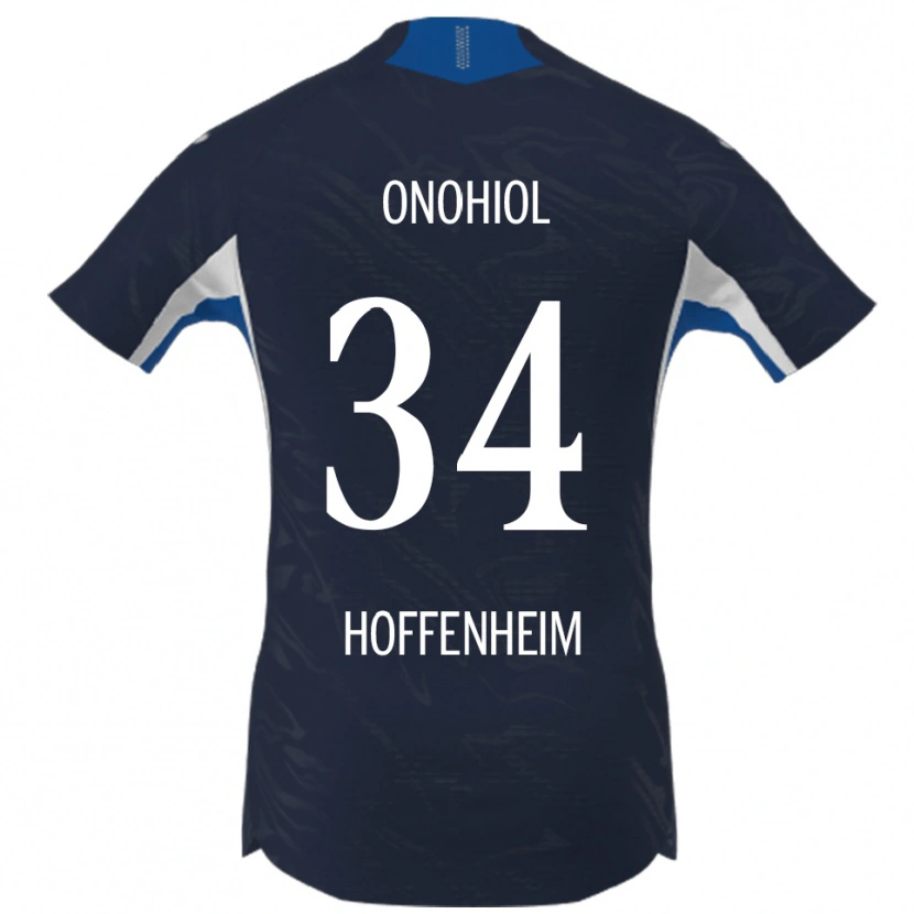 Danxen Børn Yannick Onohiol #34 Navy Hvid Hjemmebane Spillertrøjer 2025/26 Trøje T-Shirt