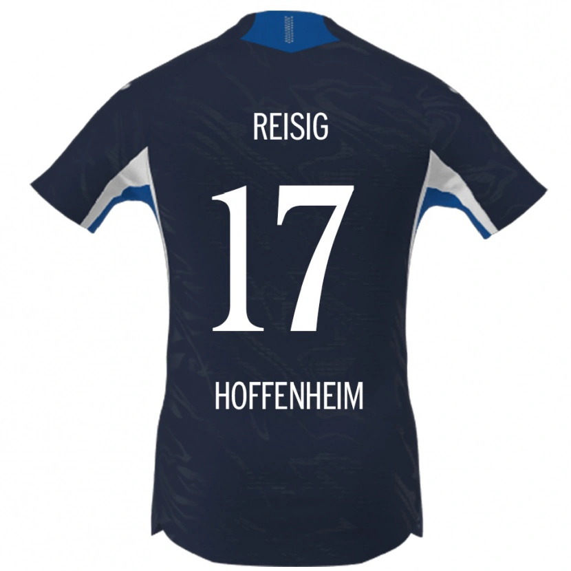 Danxen Børn Ruben Reisig #17 Navy Hvid Hjemmebane Spillertrøjer 2025/26 Trøje T-Shirt