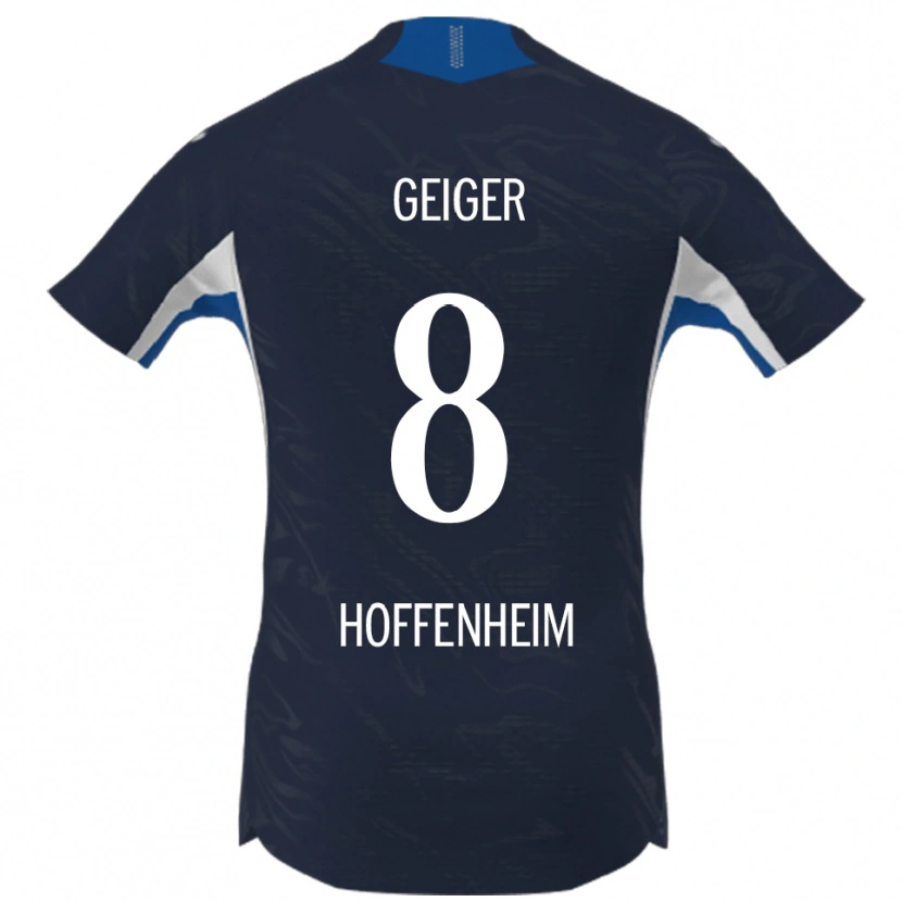 Danxen Børn Dennis Geiger #8 Navy Hvid Hjemmebane Spillertrøjer 2025/26 Trøje T-Shirt