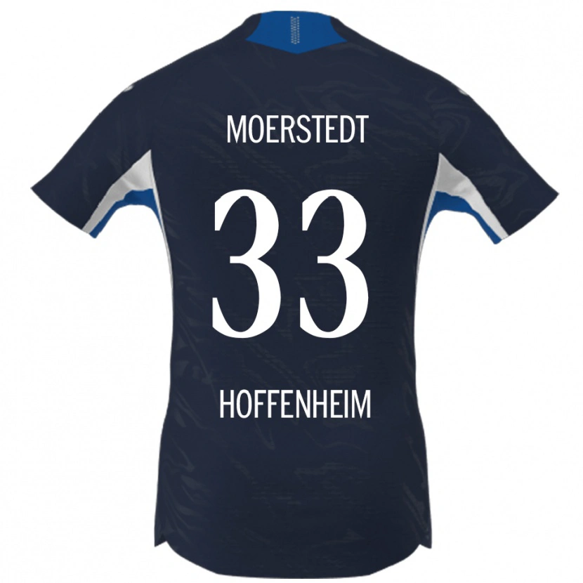 Danxen Børn Max Moerstedt #33 Navy Hvid Hjemmebane Spillertrøjer 2025/26 Trøje T-Shirt