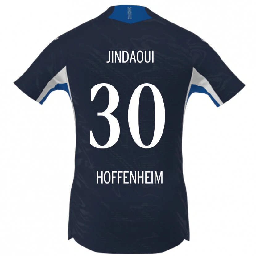 Danxen Børn Nader Jindaoui #30 Navy Hvid Hjemmebane Spillertrøjer 2025/26 Trøje T-Shirt