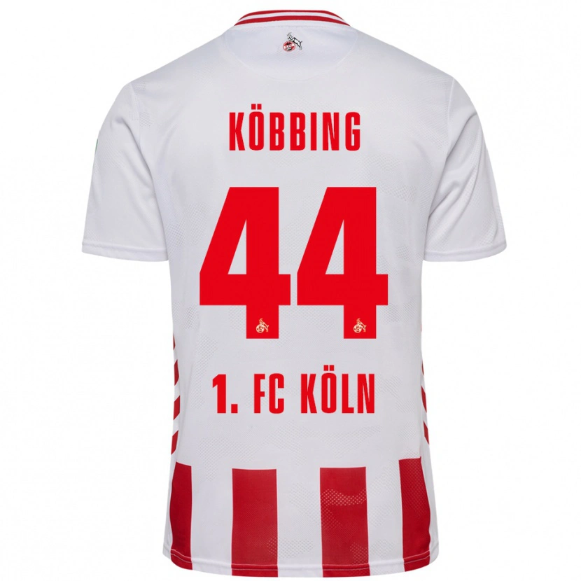 Danxen Børn Matthias Köbbing #44 Hvid Rød Hjemmebane Spillertrøjer 2025/26 Trøje T-Shirt