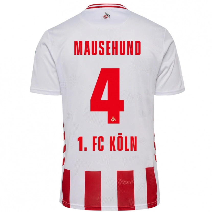 Danxen Børn Yannick Mausehund #4 Hvid Rød Hjemmebane Spillertrøjer 2025/26 Trøje T-Shirt