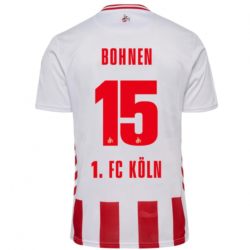 Danxen Børn Amelie Bohnen #15 Hvid Rød Hjemmebane Spillertrøjer 2025/26 Trøje T-Shirt