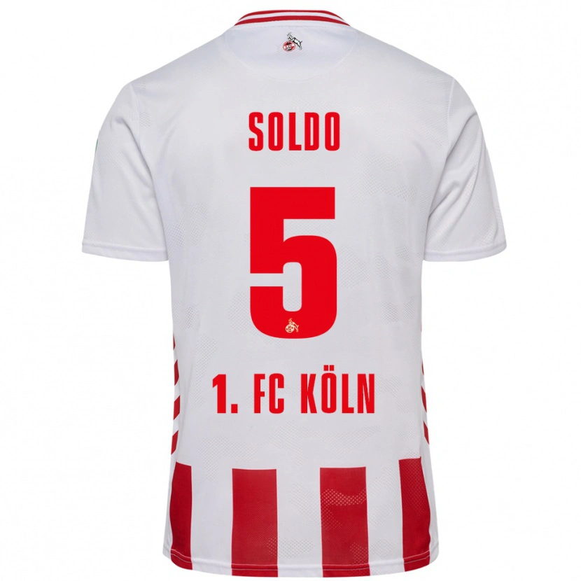 Danxen Børn Nikola Soldo #5 Hvid Rød Hjemmebane Spillertrøjer 2025/26 Trøje T-Shirt