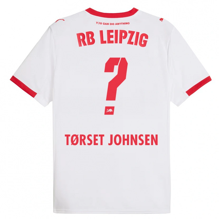 Danxen Børn Patrik Tørset Johnsen #0 Hvid Rød Hjemmebane Spillertrøjer 2025/26 Trøje T-Shirt